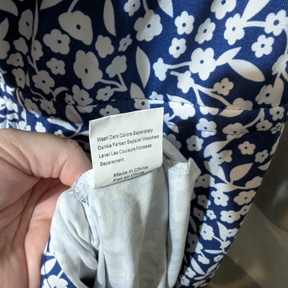 Blue and White Floral XL SunDress - Picture 8 of 9